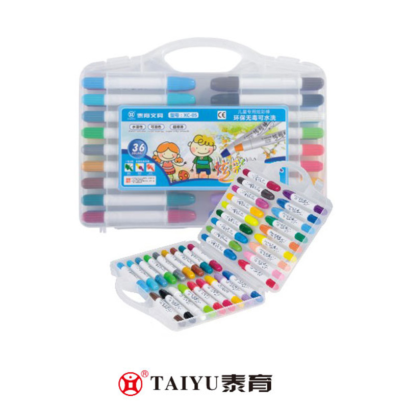Siswa Menggunakan Krayon 36 Warna Dalam Kotak Pp Full Color Bisa Disesuaikan Warna Crayon-XC 05