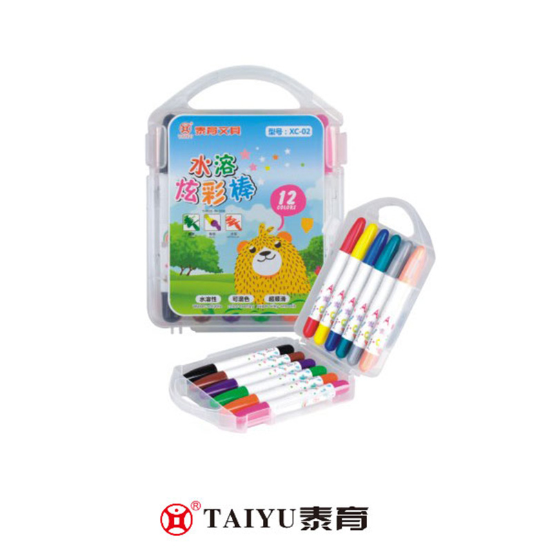 Siswa Menggunakan Crayon Dalam Kotak Pp Glitter Stick Larut Air Crayon-XC 02